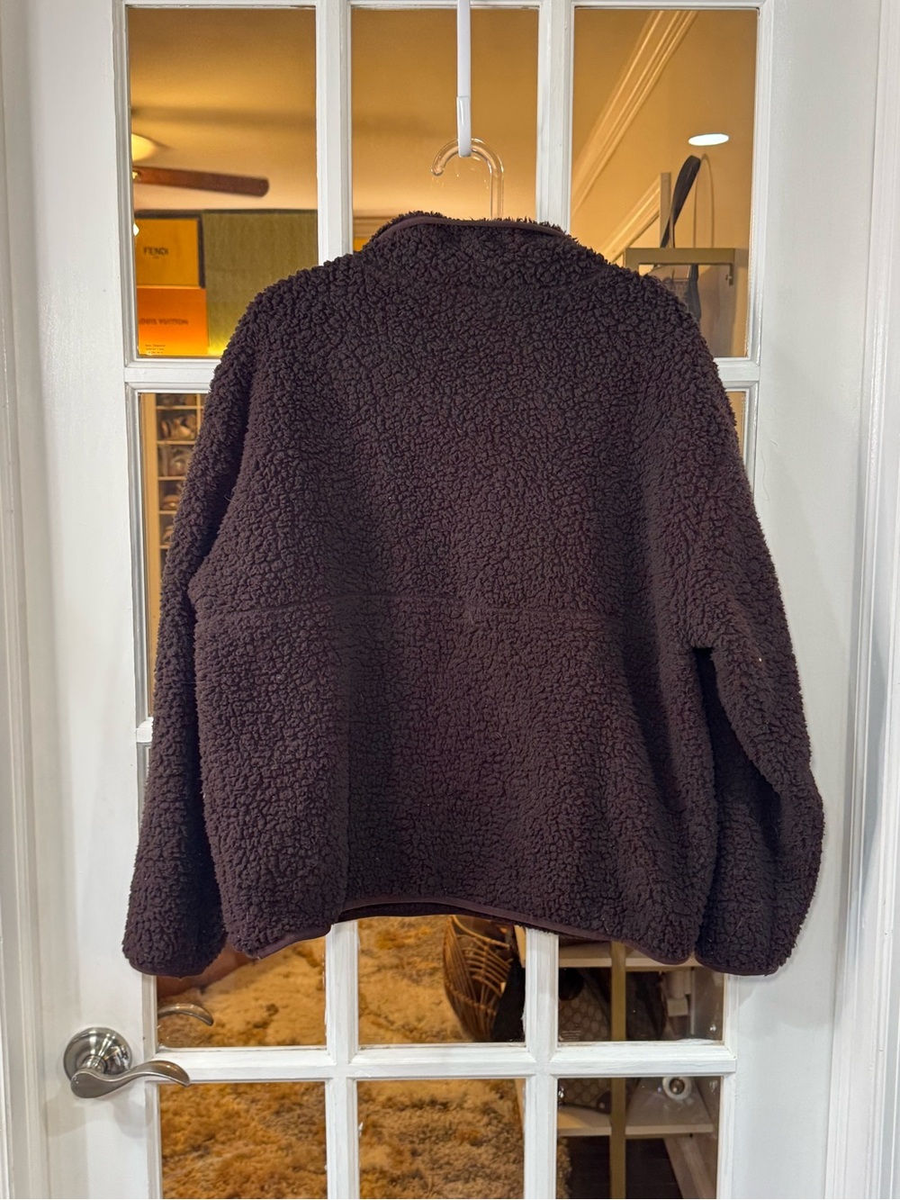 🧸🐻 SKIMS Dark Brown Sherpa Half-Zip Pullover 🐻🧸 - Picture 5 of 5